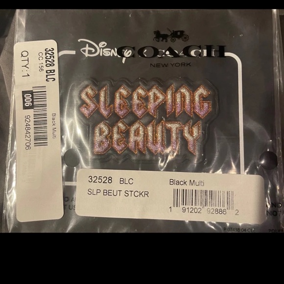 DISNEY X COACH SLEEPING BEAUTY STICKER NWT - Picture 2 of 2